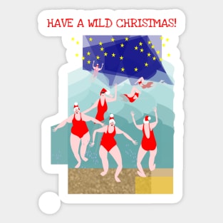 Christmas gifts for wild swimmers Sticker